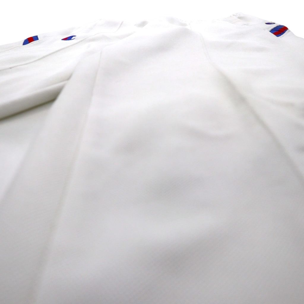 Champion 90s Jersey Track Pants, Size XL, White, Polyester, Zippered Hem, Slit, Made in Japan