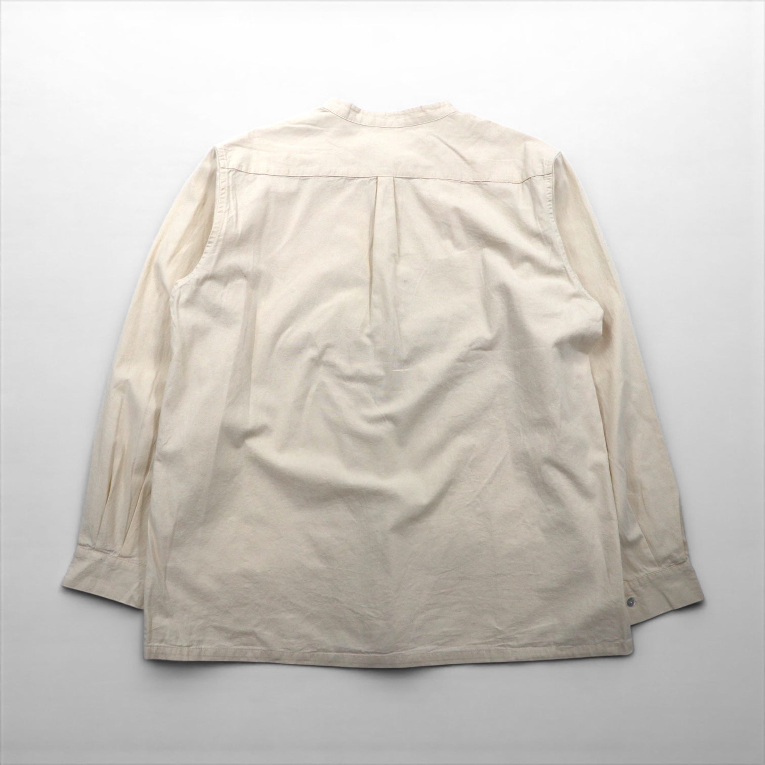 Bulgaria 50s Grandpa Shirt 50年代 レプリカ ブルガリア軍 スリーピングシャツ グランパシャツ XL 生成り 未使用品