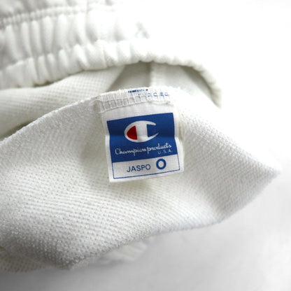 Champion 90s Jersey Track Pants, Size XL, White, Polyester, Zippered Hem, Slit, Made in Japan