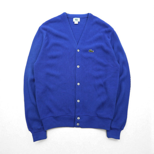 IZOD LACOSTE 80年代 USA製 ニット カーディガン L ブルー アクリル