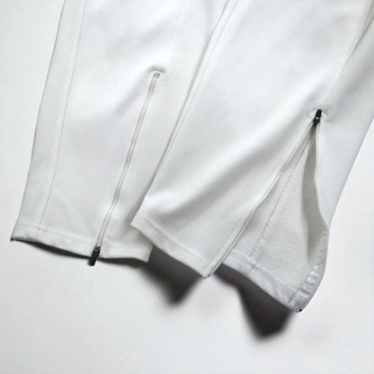 Champion 90s Jersey Track Pants, Size XL, White, Polyester, Zippered Hem, Slit, Made in Japan