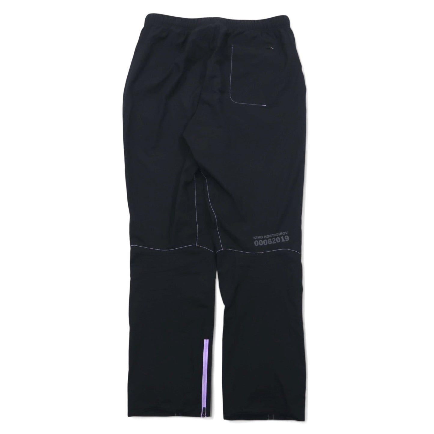 KIKO KOSTADINOV × asics トラックパンツ L ブラック ポリエステル 裾ジップ 2011A533