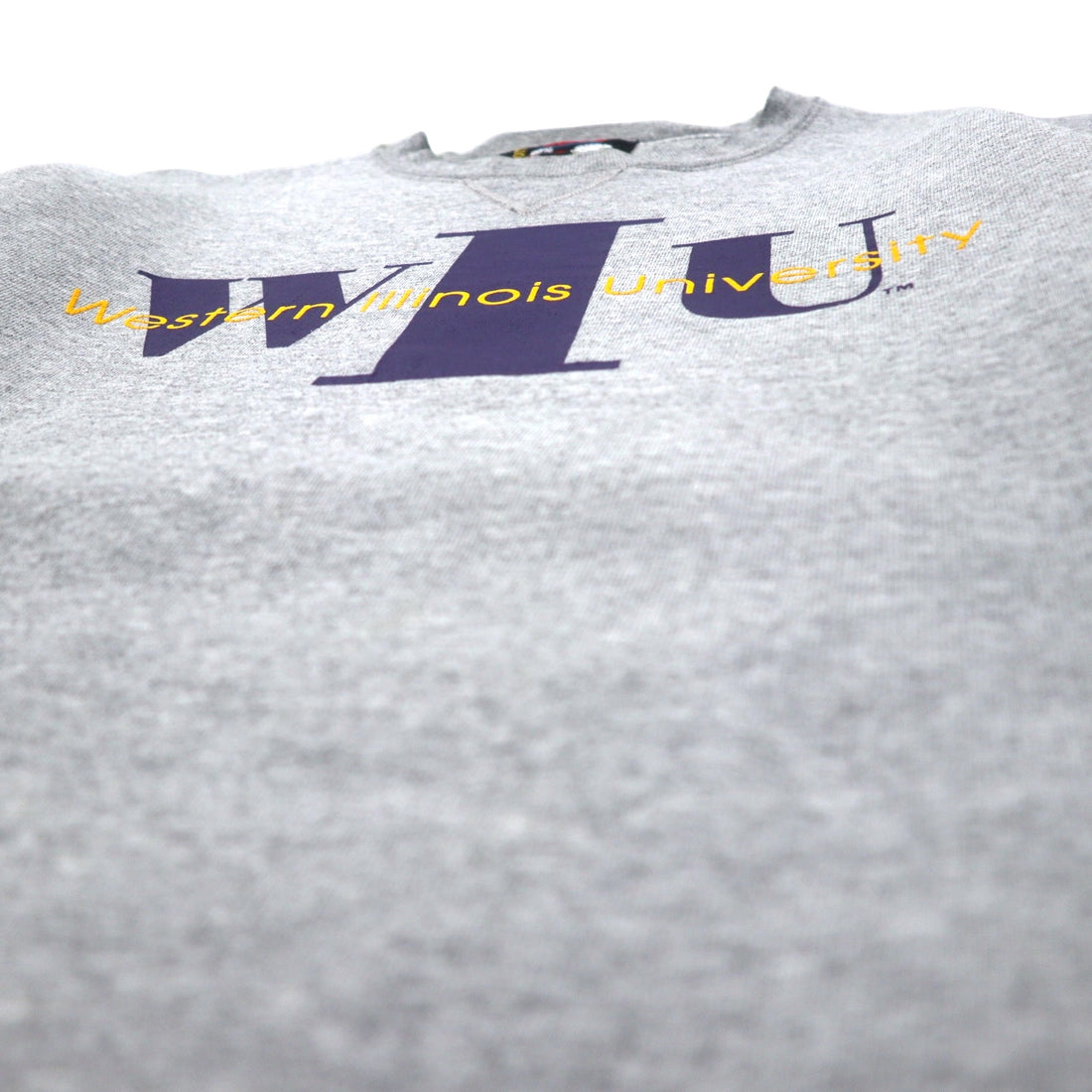 Made in USA 90s SOFFE College Print Sweatshirt M Grey Cotton WIU