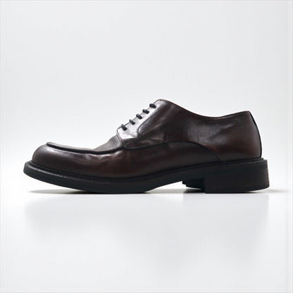 Italy Vintage Leather Derby Shoes イタリア製 モックトゥ ドレスシューズ 28cm ブラウン レザー KENNETH COLE