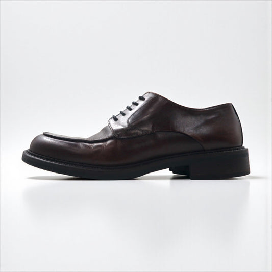 Italy Vintage Leather Derby Shoes イタリア製 モックトゥ ドレスシューズ 28cm ブラウン レザー KENNETH COLE