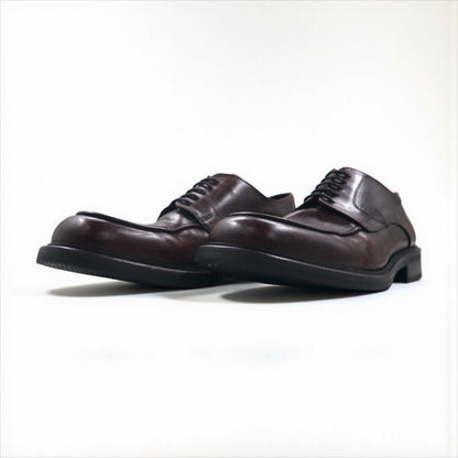 Italy Vintage Leather Derby Shoes イタリア製 モックトゥ ドレスシューズ 28cm ブラウン レザー KENNETH COLE