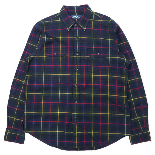日本然リトテ-古着オンライン-Ralph Lauren ブラックウォッチ ボタンダウンシャツ L グリーン チェック コットン-Ralph Lauren Black Watch button-down Shirts L Green Checked Cotton