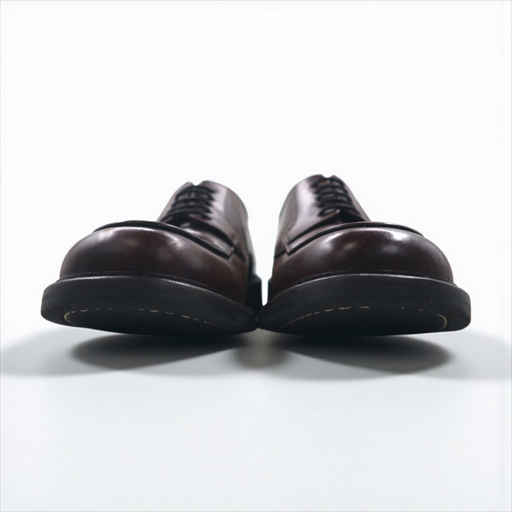 Kenneth Cole's Italian Vintage Leather Derby Shoes, brown leather, size 28cm, moc-toe dress shoes.