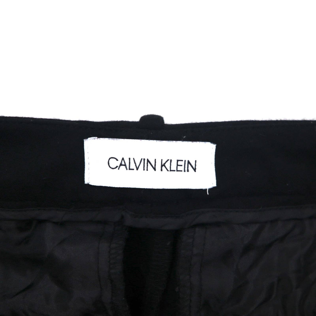 CALVIN KLEIN ストレッチ イージー アンクルパンツ スラックス M ブラック レーヨン