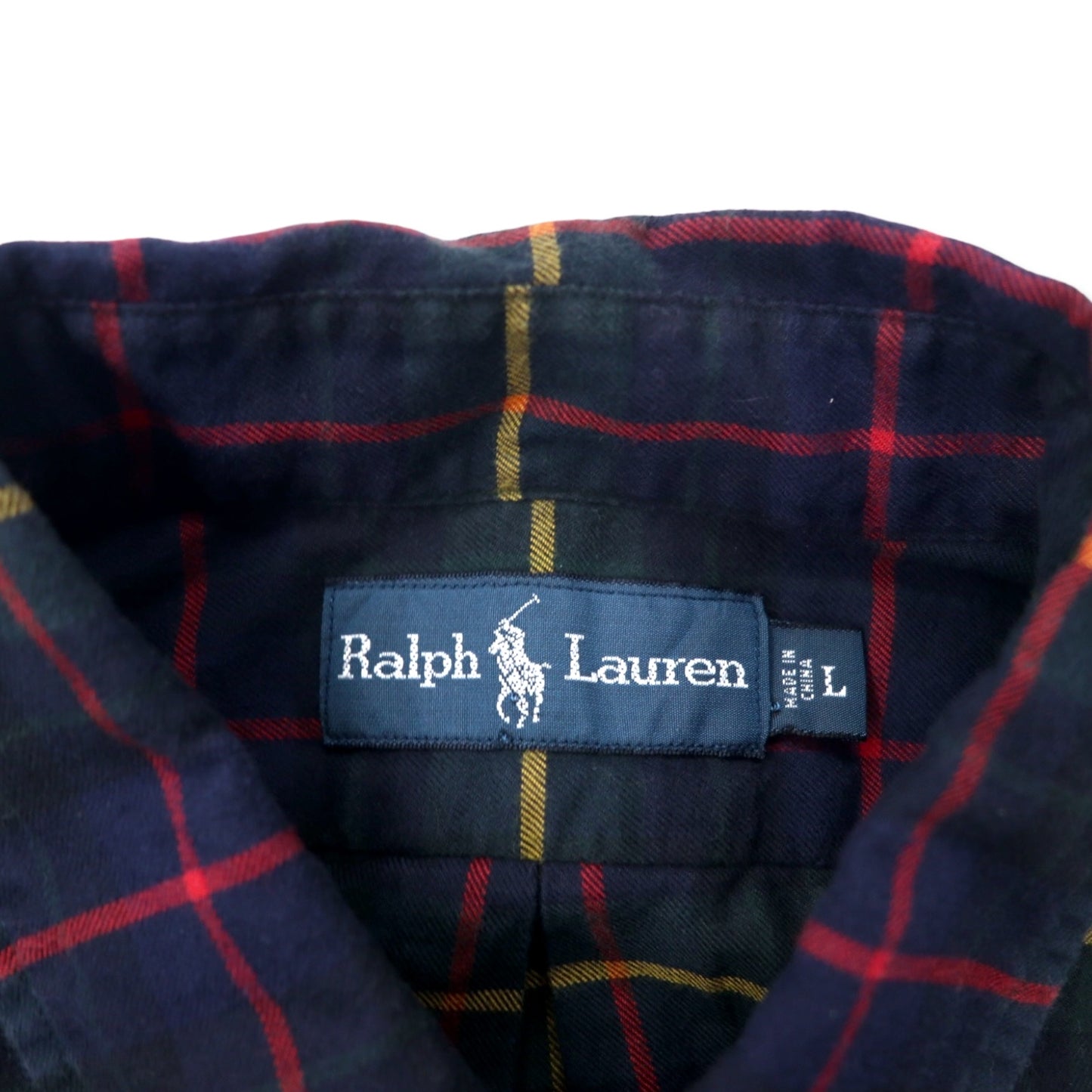 Ralph Lauren ブラックウォッチ ボタンダウンシャツ L グリーン チェック コットン