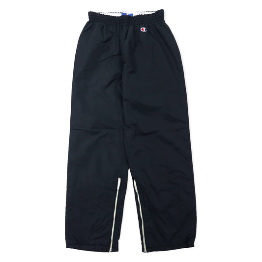 日本然リトテ-古着オンライン-Champion USA製 80年代 ナイロン トラックパンツ L ブラック TALONジップ-Champion USA MADE 80s Nylon Track Pants L Black Talon Zip