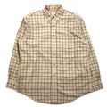 日本然リトテ-古着オンライン-Brooks Brothers ウィンドペンチェック ボタンダウンシャツ L ベージュ コットン ノンアイロン-