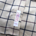 Brooks Brothers Windowpane Check Button-Down Shirt, L, Beige, Cotton, Non-Iron