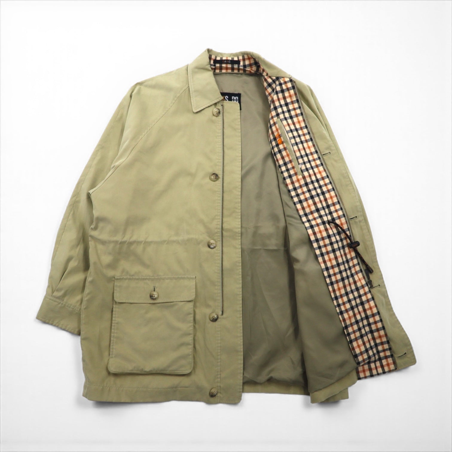 DAKS 80s Field Jacket, Peach Skin, Bal Collar, Size M, Drawcord, Made in Japan