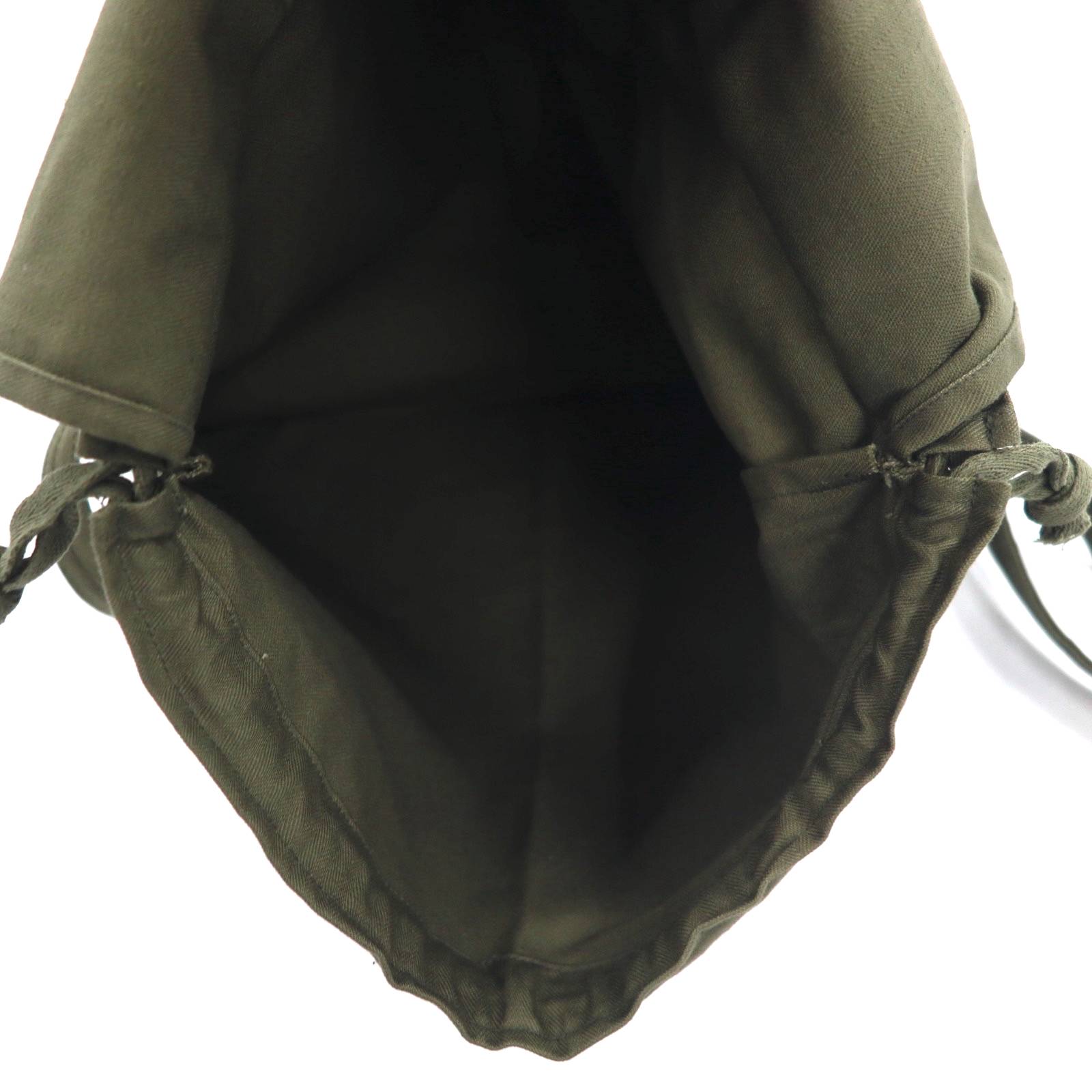 US ARMY American Red Cross Drawstring Shoulder Bag Khaki Military YMCL KY Deadstock Unused