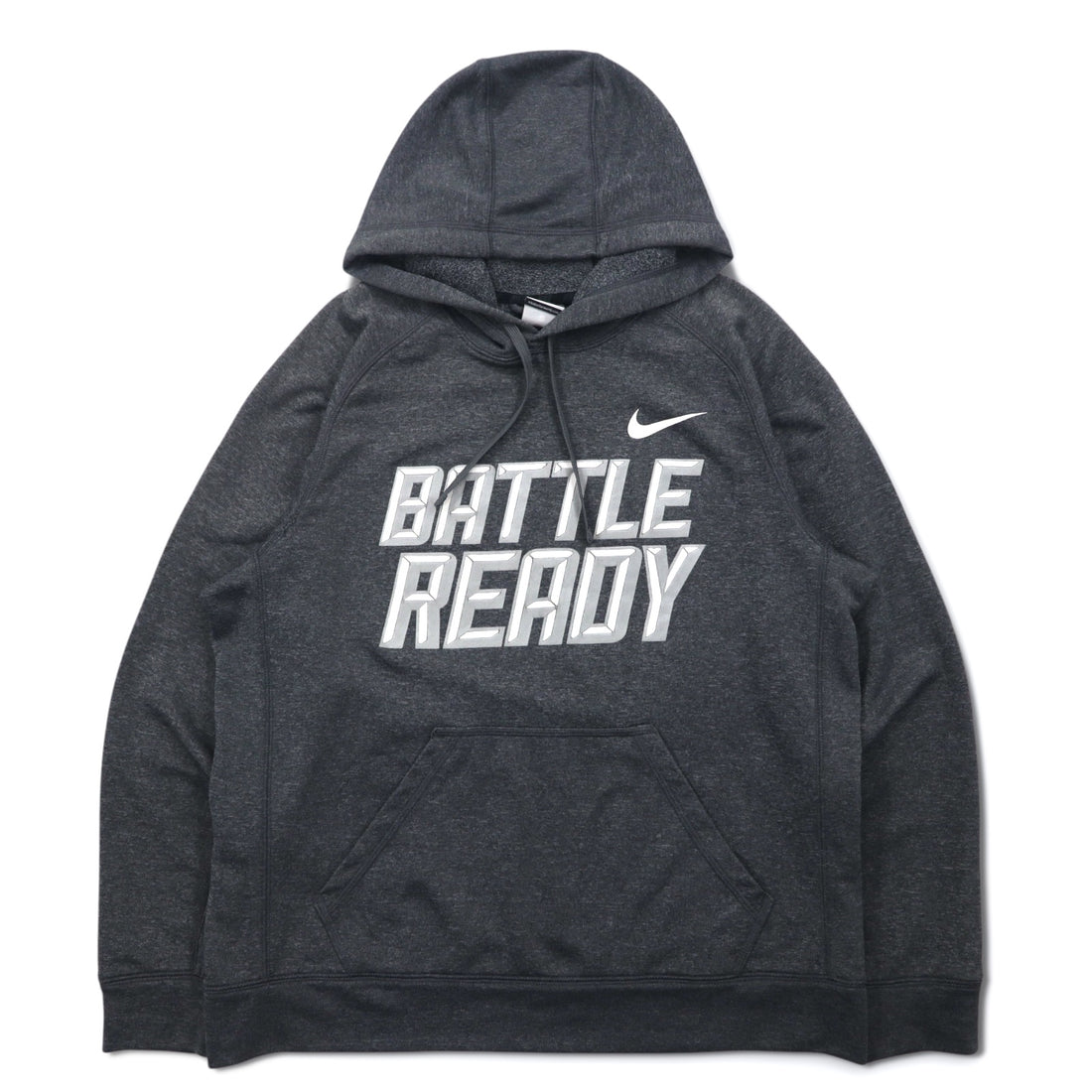 NIKE Dri-FIT Pullover Hoodie XL Grey BATTLE READY 604632-071