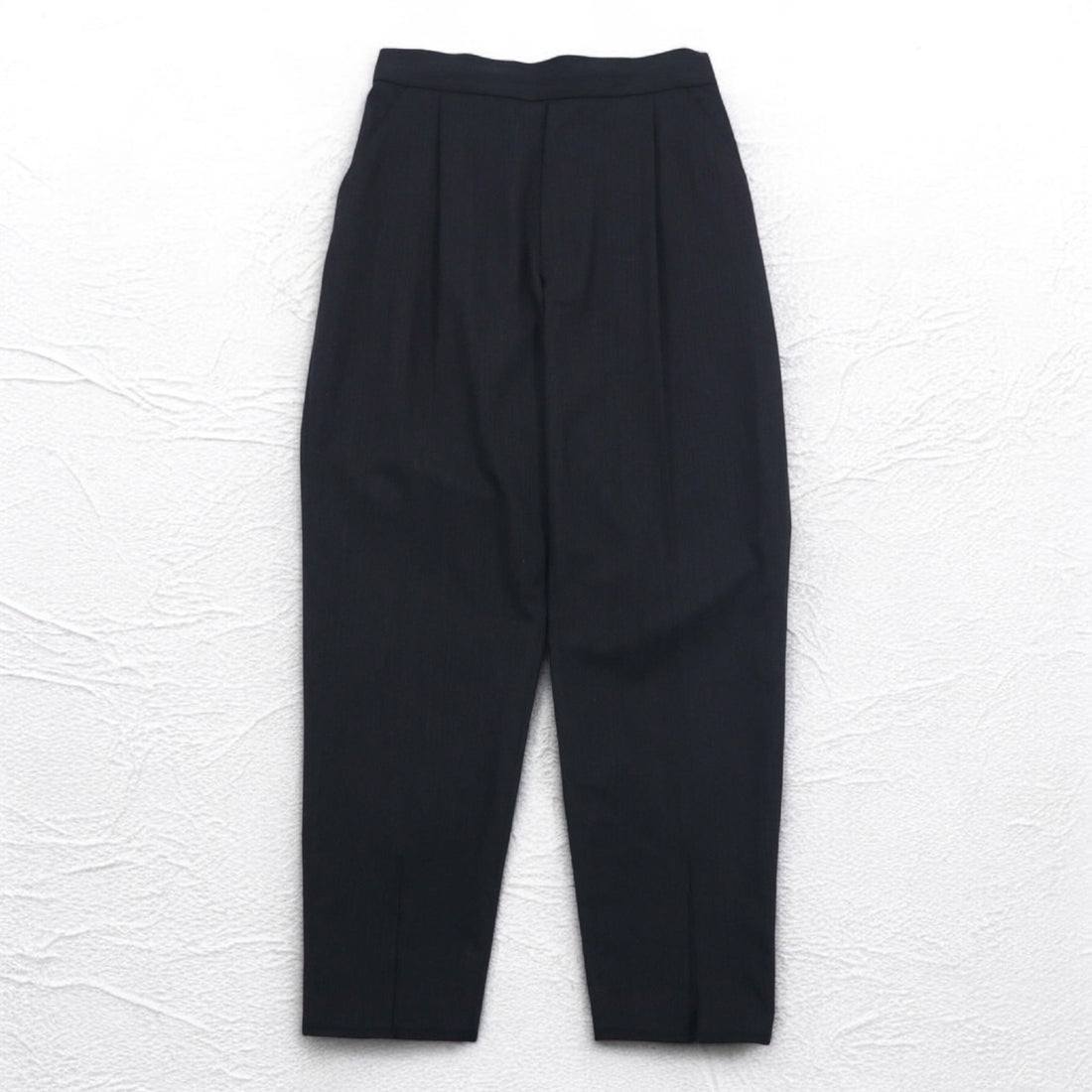 SOUMO タック ワイド スラックス パンツ M グレー ウール スリット 日本製