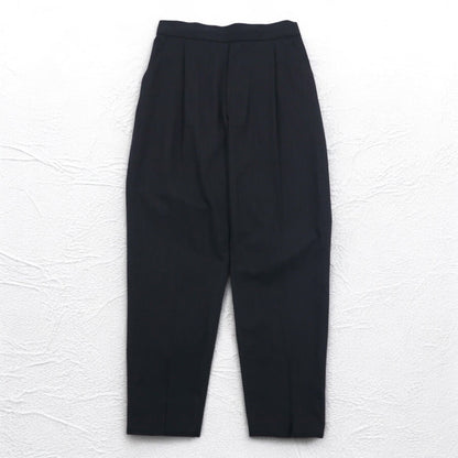 SOUMO タック ワイド スラックス パンツ M グレー ウール スリット 日本製