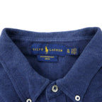 RALPH LAUREN Featherweight Mesh Button-Down Shirt, XL, Navy, Cotton, Pique, Small Pony Embroidery, FEATHERWEIGHT MESH