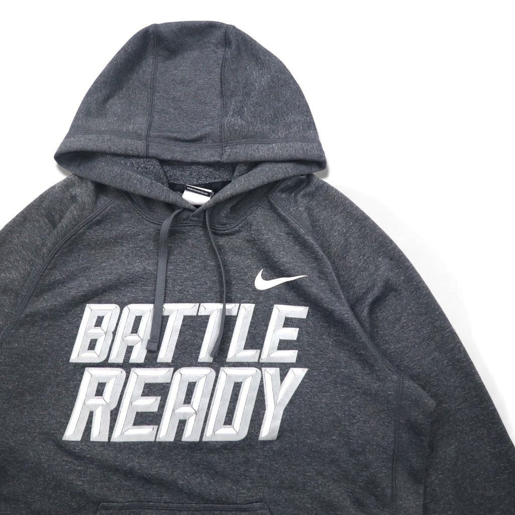NIKE Dri-FIT Pullover Hoodie XL Grey BATTLE READY 604632-071