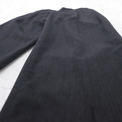 SOUMO タック ワイド スラックス パンツ M グレー ウール スリット 日本製