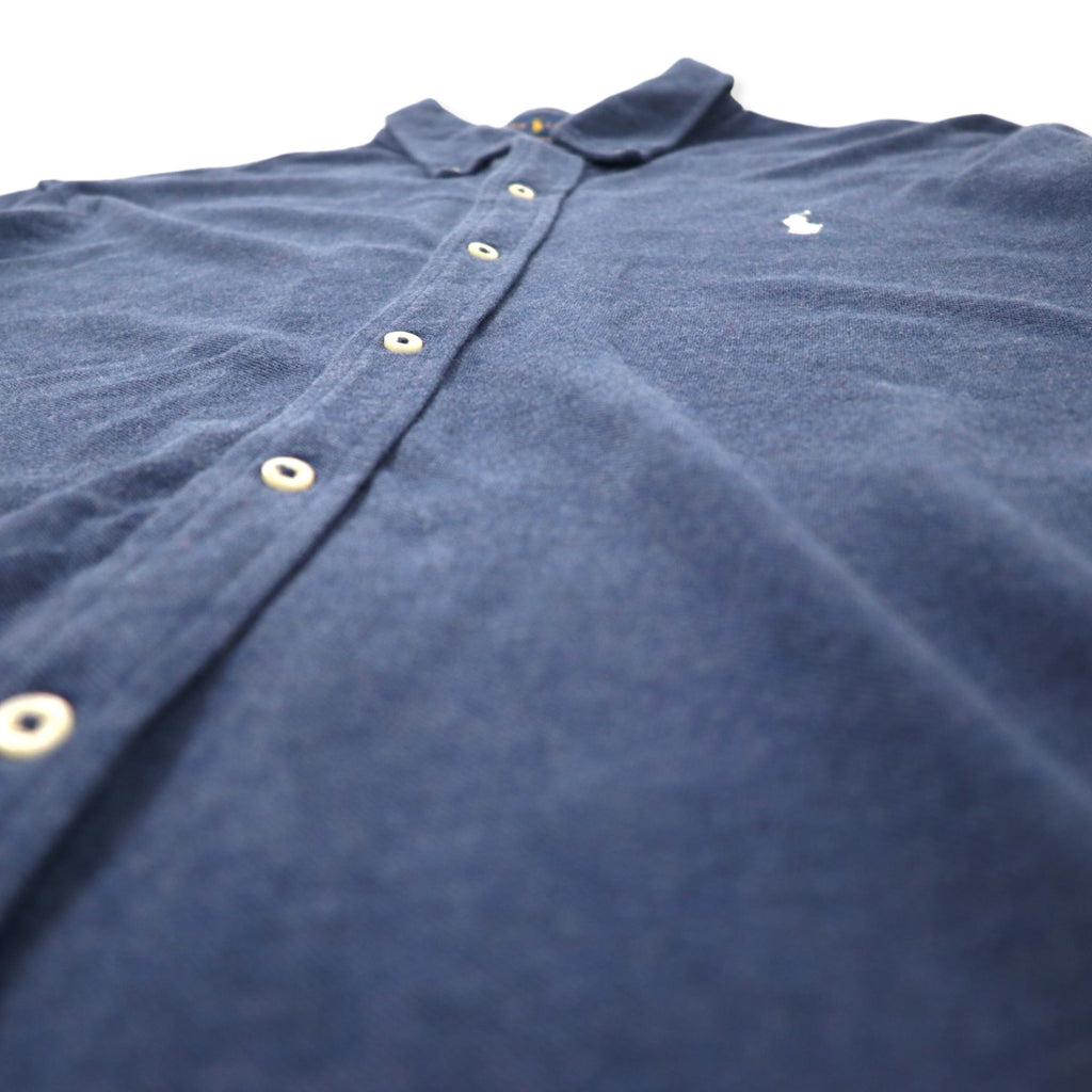 RALPH LAUREN Featherweight Mesh Button-Down Shirt, XL, Navy, Cotton, Pique, Small Pony Embroidery, FEATHERWEIGHT MESH