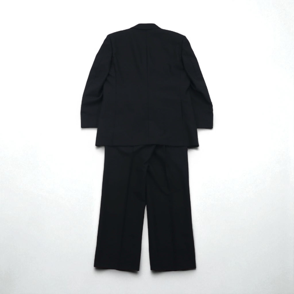 BURBERRY Made in Japan Peak Lapel Double-Breasted Blazer Suit, Size M, Metal Buttons, Wool Gabardine