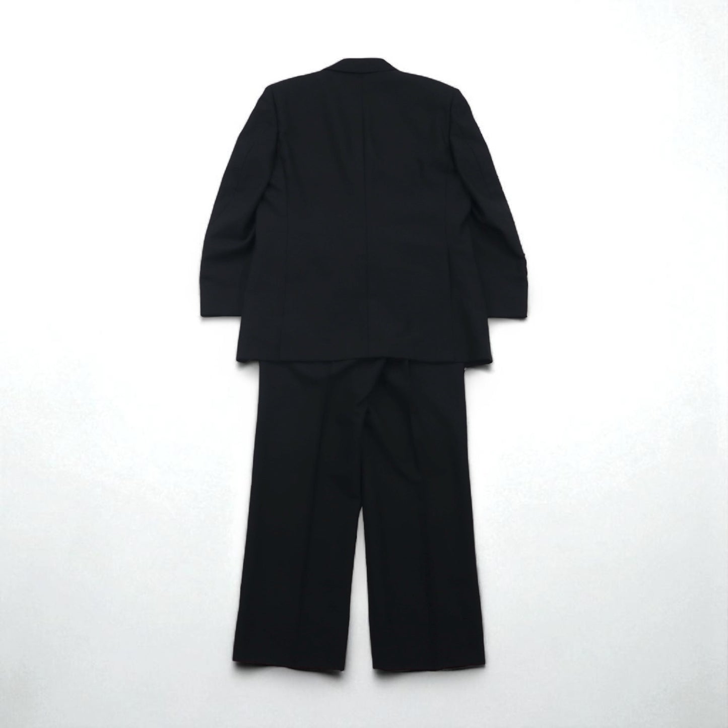 BURBERRY Made in Japan Peak Lapel Double-Breasted Blazer Suit, Size M, Metal Buttons, Wool Gabardine