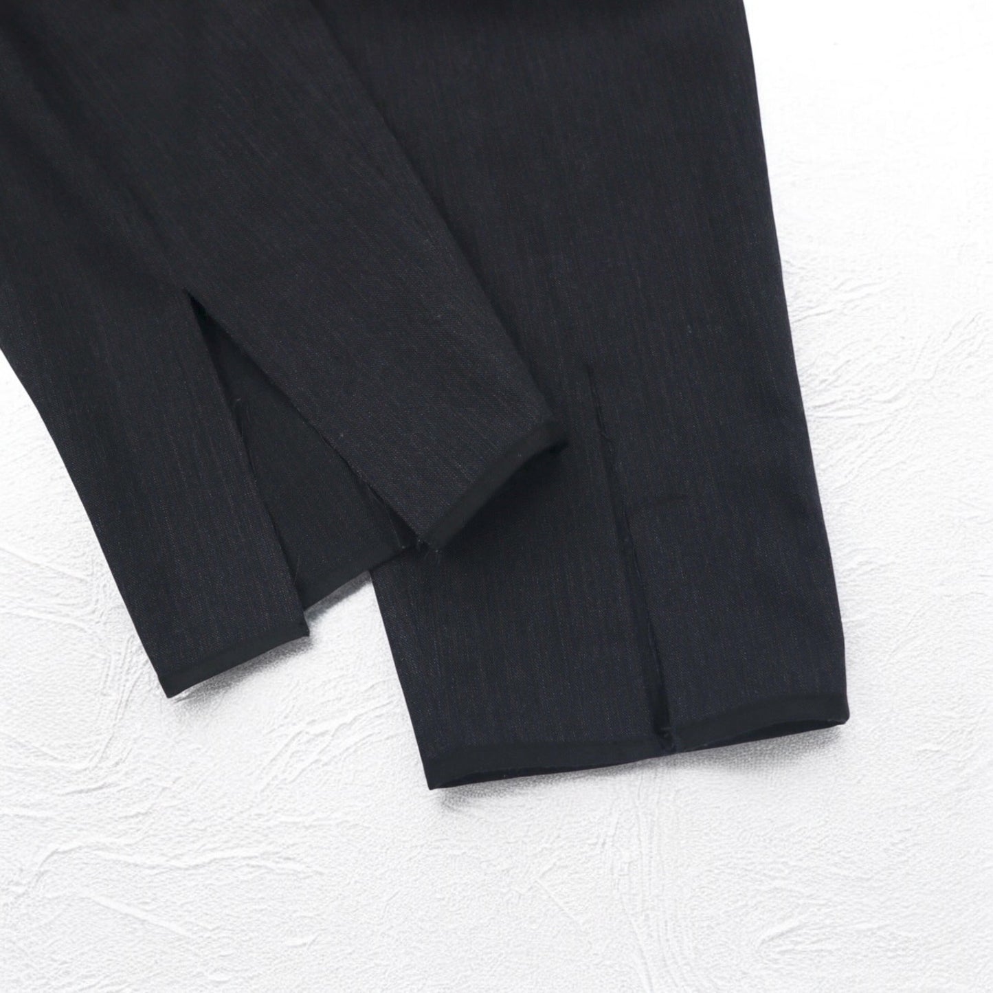 SOUMO タック ワイド スラックス パンツ M グレー ウール スリット 日本製