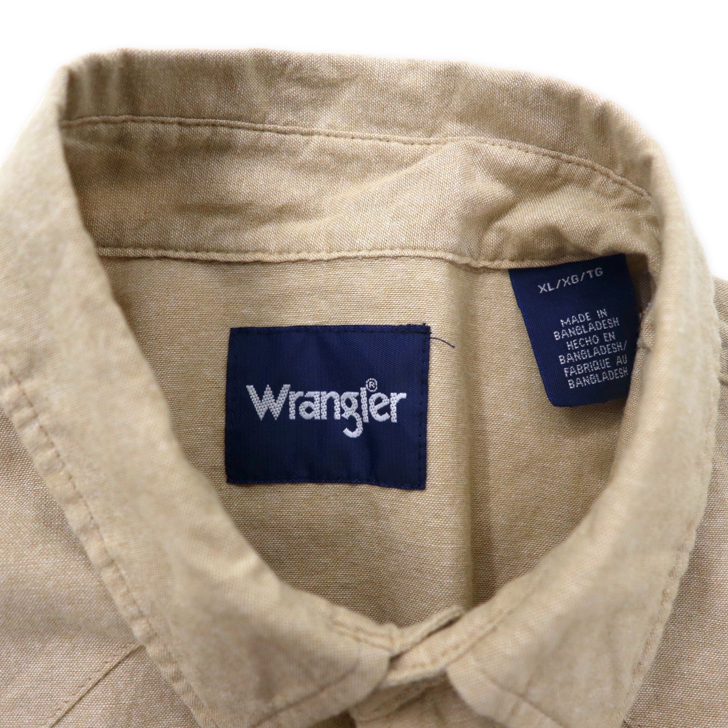 Wrangler ウエスタンシャツ XL ベージュ コットン MS728KH