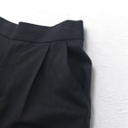 SOUMO タック ワイド スラックス パンツ M グレー ウール スリット 日本製
