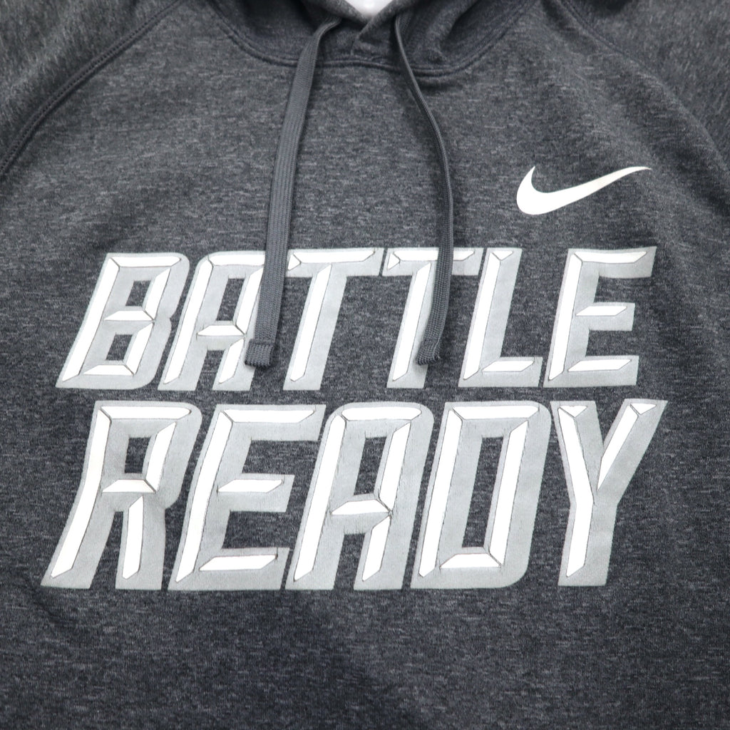 NIKE Dri-FIT Pullover Hoodie XL Grey BATTLE READY 604632-071