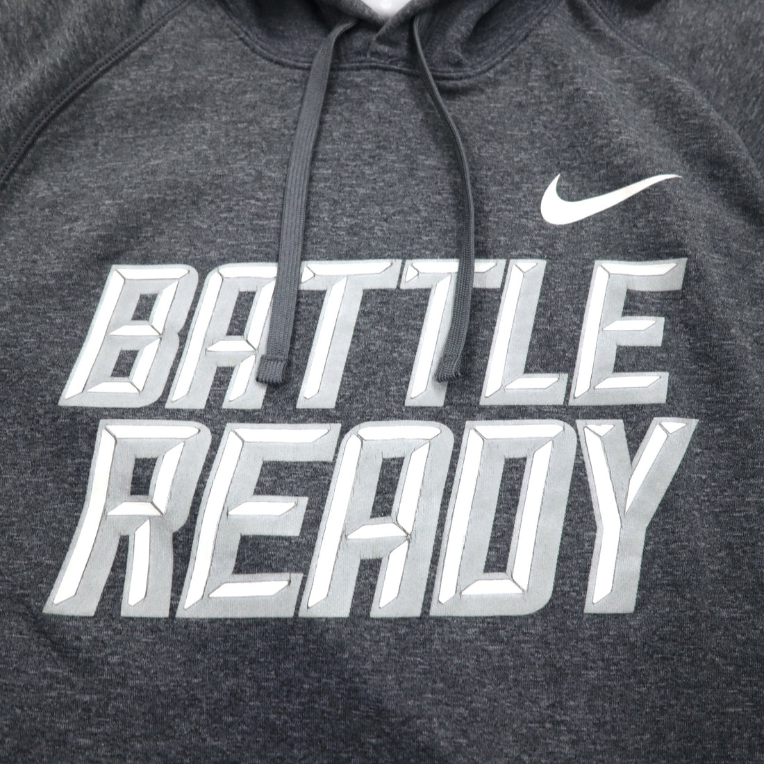 NIKE Dri-FIT Pullover Hoodie XL Grey BATTLE READY 604632-071