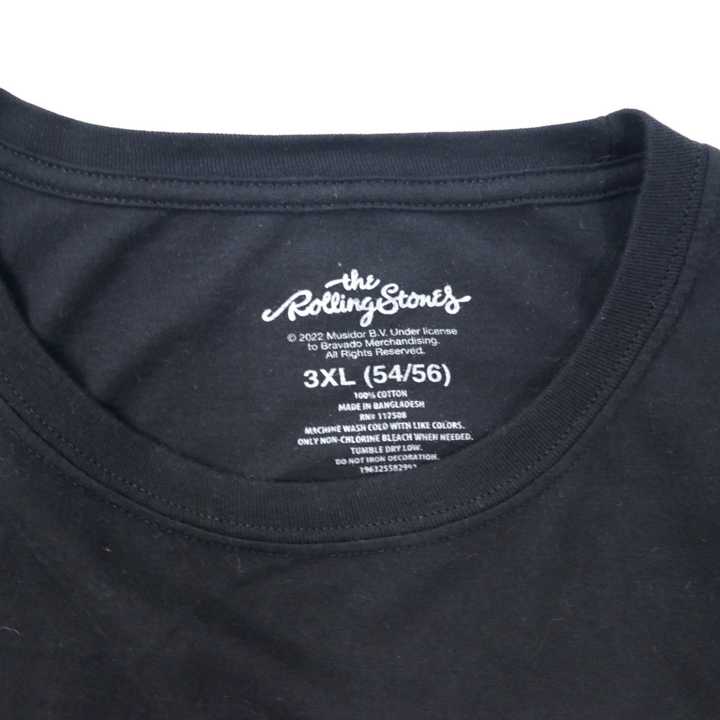 The Rolling Stones ローリングストーンズ バンドTシャツ 3XL ブラック コットン ビッグサイズ