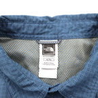 THE NORTH FACE Outdoor Shirt XL Blue Nylon Logo Embroidery Mesh Liner AU2B
