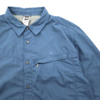 THE NORTH FACE Outdoor Shirt XL Blue Nylon Logo Embroidery Mesh Liner AU2B