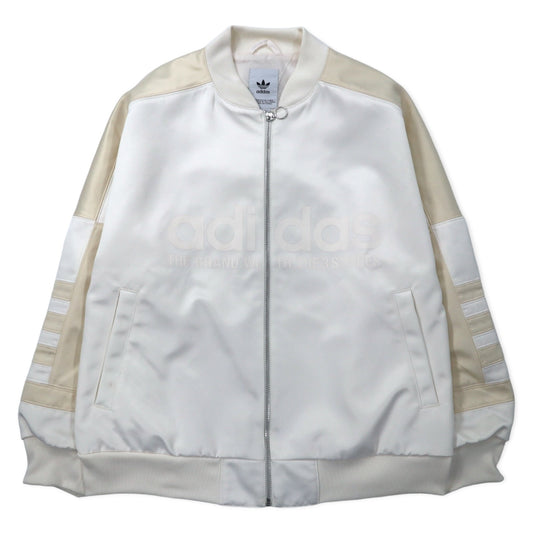 adidas originals トラックジャケット ジャージ スタジャン L ホワイト ポリエステル トレフォイルロゴ Womens Track Jacket Chalk White Solid Active Wear DH4199