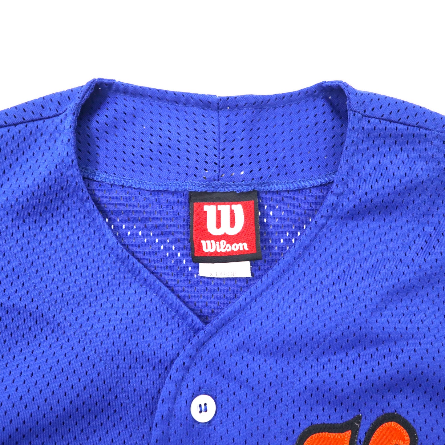 Wilson USA製 ノースリーブ ベースボールシャツ ベスト XL ブルー ポリエステル メッシュ ナンバリング