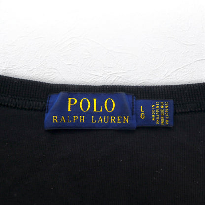 POLO RALPH LAUREN エンブレム ワッペン スウェット L ブラック サークルロゴ