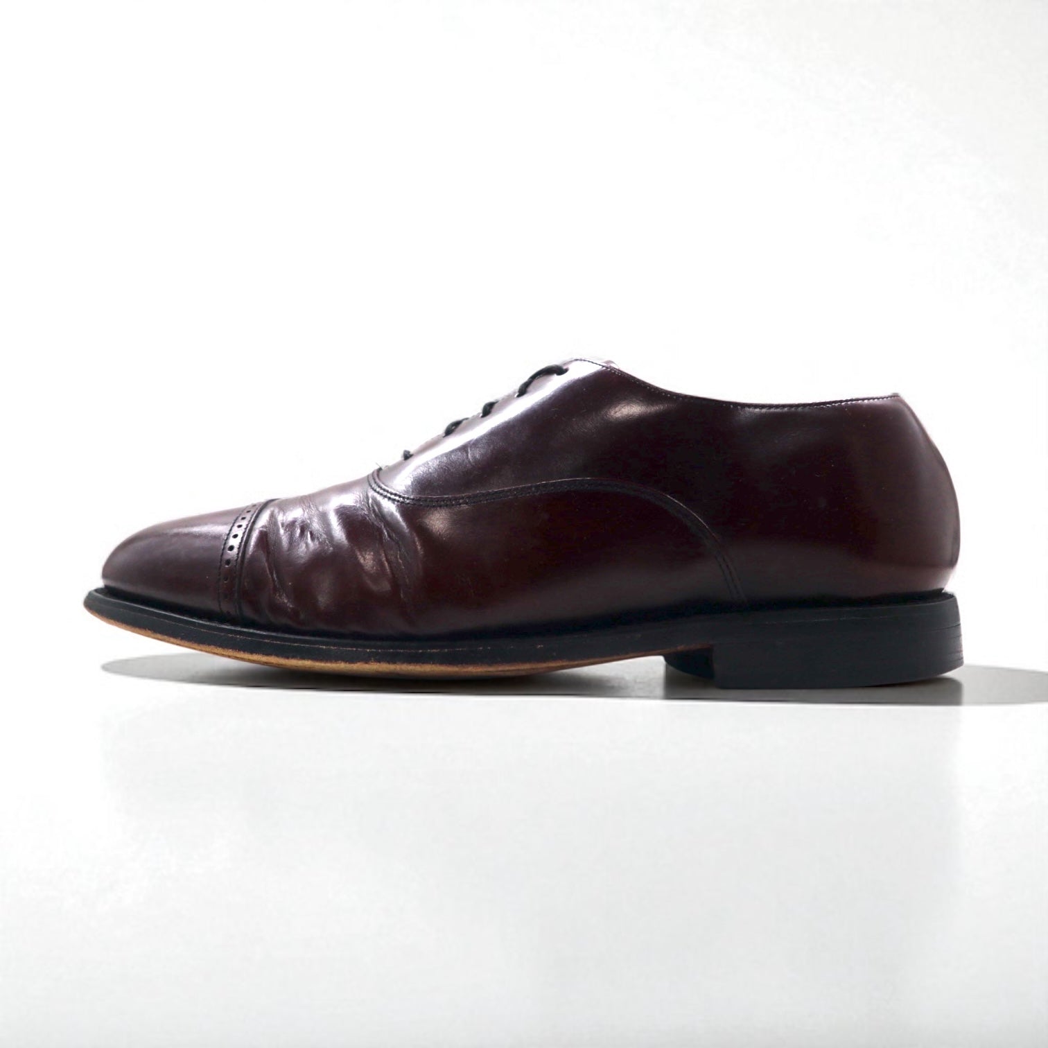 BOSTONIAN CLASSICS Straight Tip Dress Shoes, Size 27.5cm, Bordeaux Leather, 26248