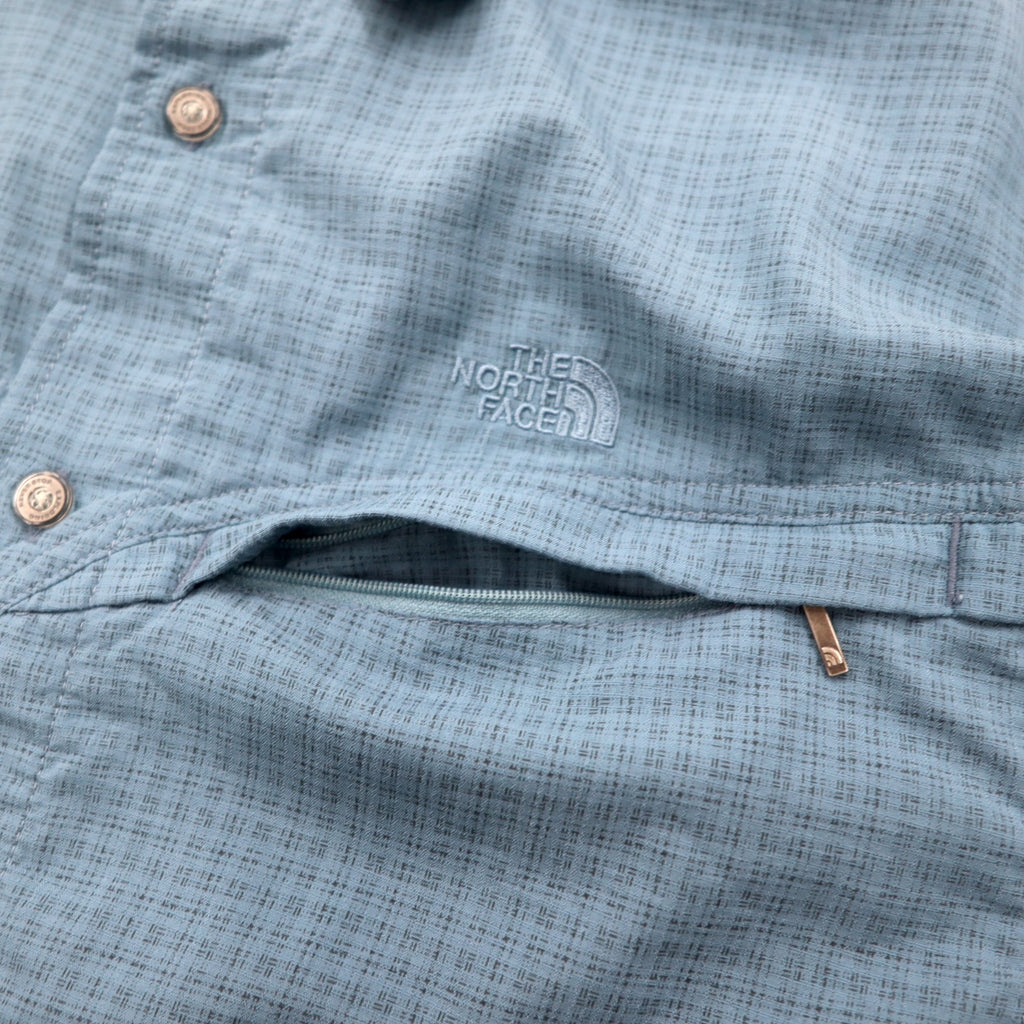 THE NORTH FACE Outdoor Shirt XL Blue Nylon Logo Embroidery Mesh Liner AU2B