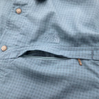 THE NORTH FACE Outdoor Shirt XL Blue Nylon Logo Embroidery Mesh Liner AU2B