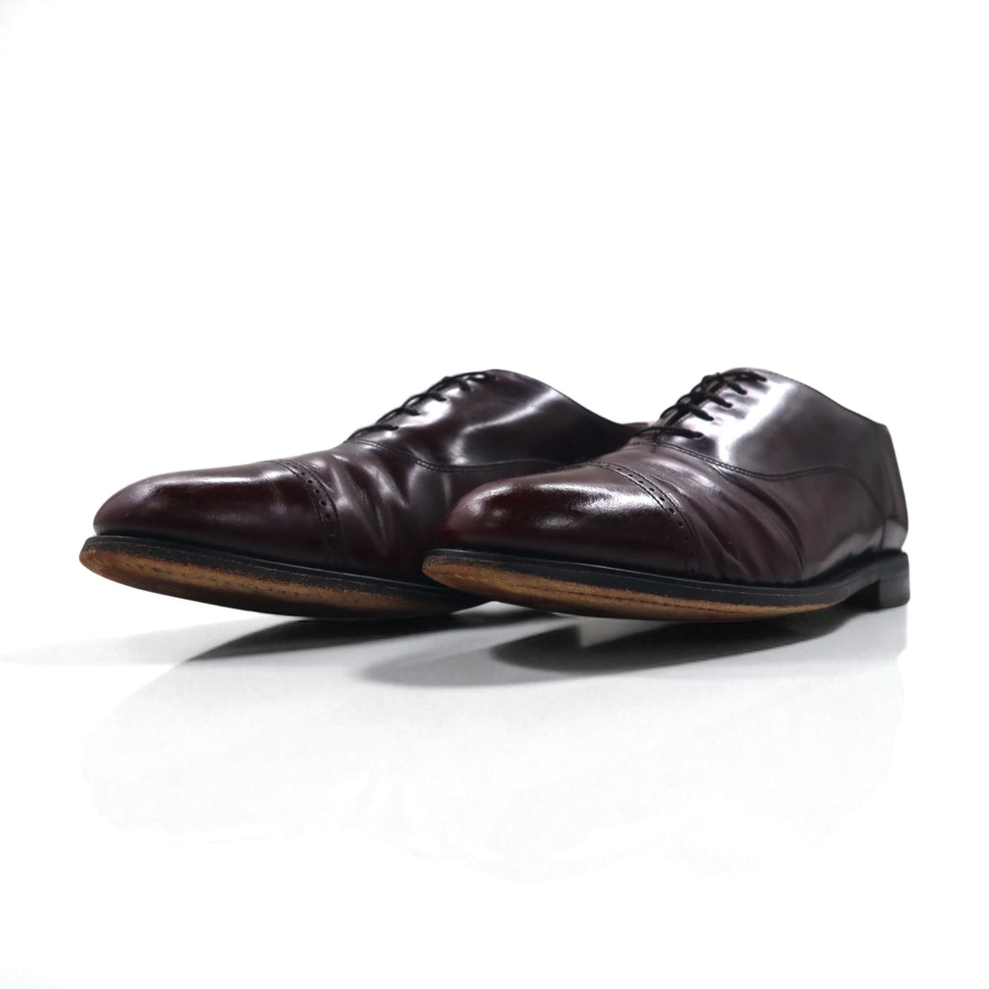 BOSTONIAN CLASSICS Straight Tip Dress Shoes, Size 27.5cm, Bordeaux Leather, 26248