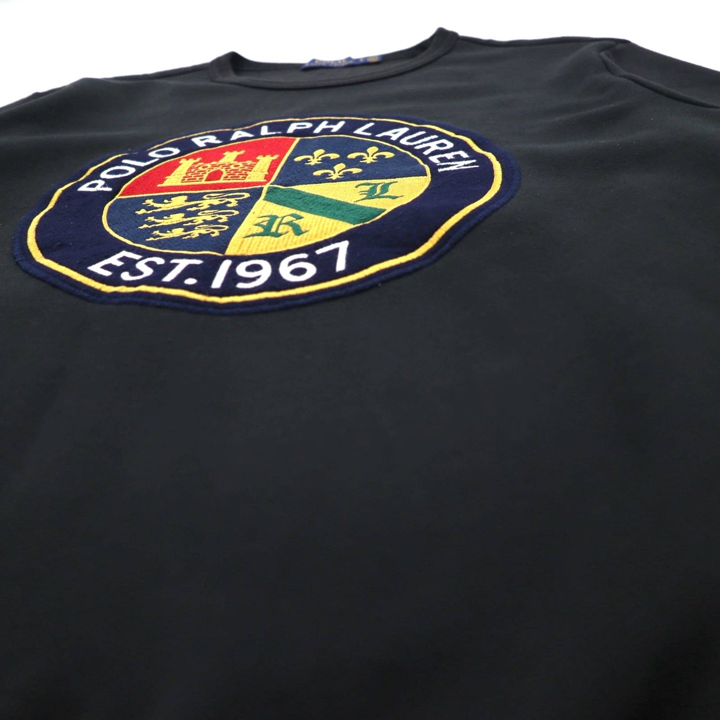 POLO RALPH LAUREN エンブレム ワッペン スウェット L ブラック サークルロゴ