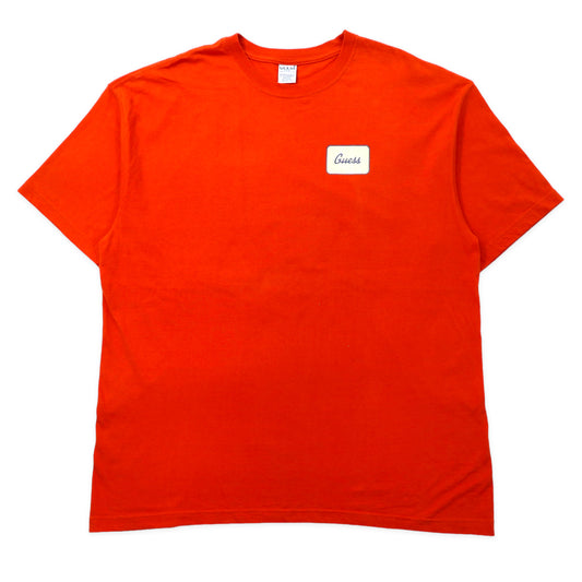 GUESS USA 90年代 ワンポイントロゴTシャツ XXXL オレンジ コットン ビッグサイズ メキシコ製