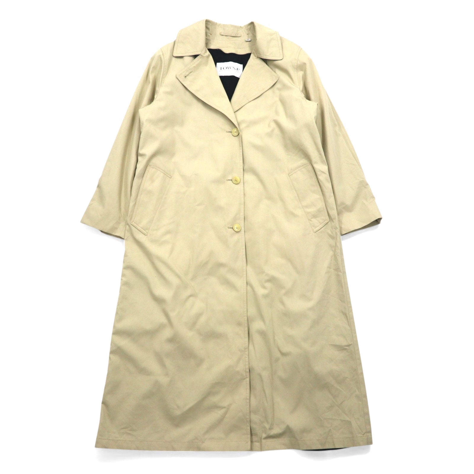 日本然リトテ-古着オンライン-TOWNE by London Fog 90年代 フード着脱式 トレンチコート M ベージュ コットン ライナー着脱式-