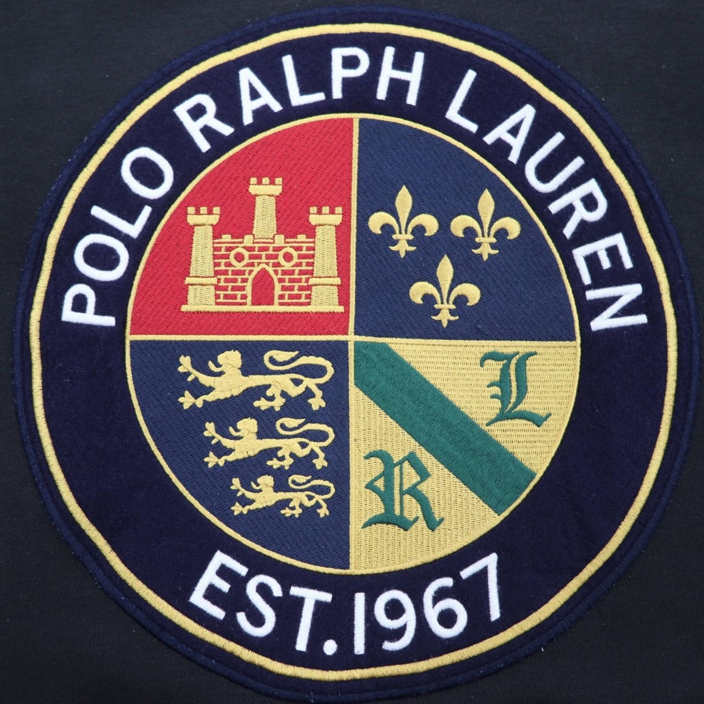 POLO RALPH LAUREN エンブレム ワッペン スウェット L ブラック サークルロゴ