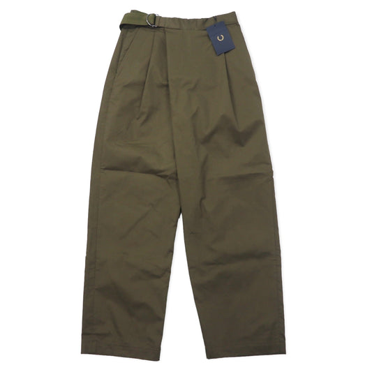 日本然リトテ-古着オンライン-FRED PERRY ラップパンツ トラウザー 10 カーキ ポリエステル コットン Straight Leg Trouser F8683 未使用品-FRED PERRY Wrap Pants Trousers 10 Khaki Polyester Cotton Straight Leg Trouser F8683 Unused