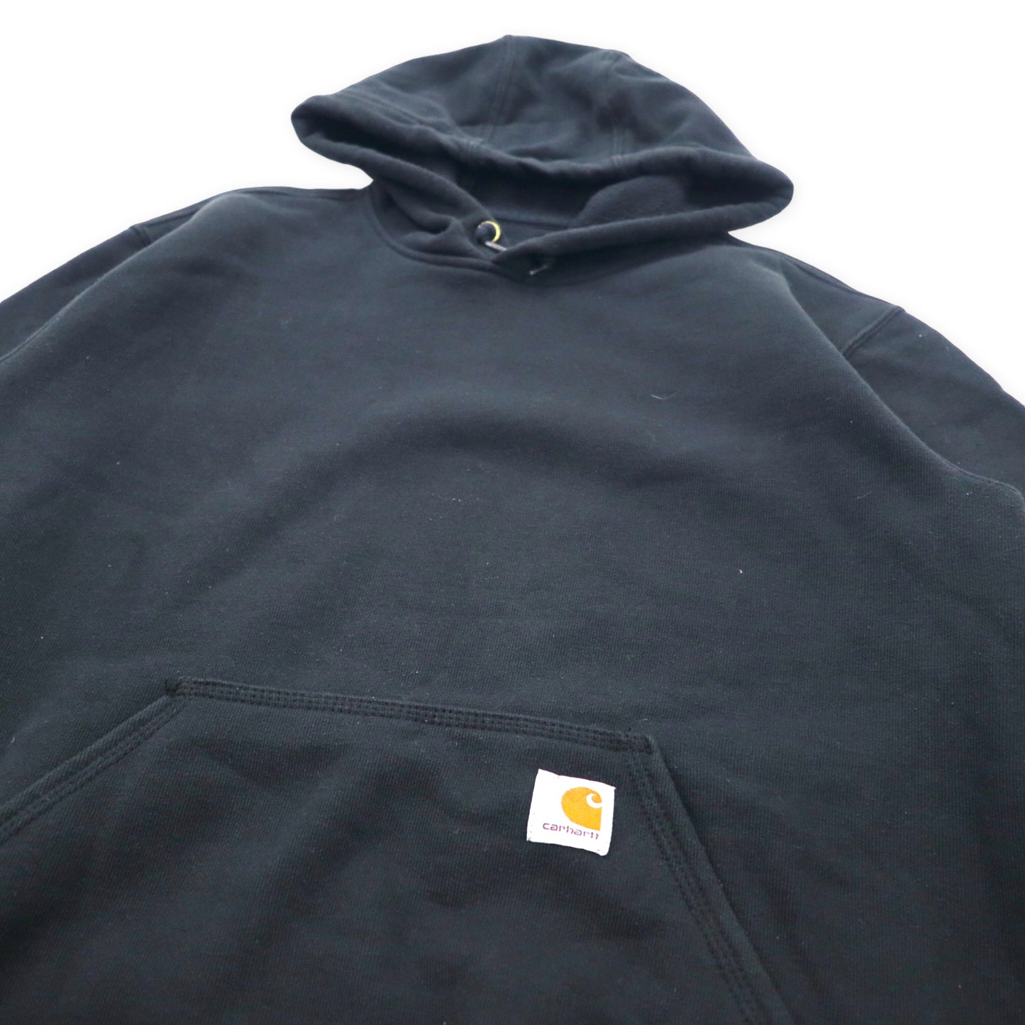 carhartt  ビッグサイズ プルオーバーパーカー S ブラック コットン 裏起毛 ORIGINAL FIT ホンジュラス製