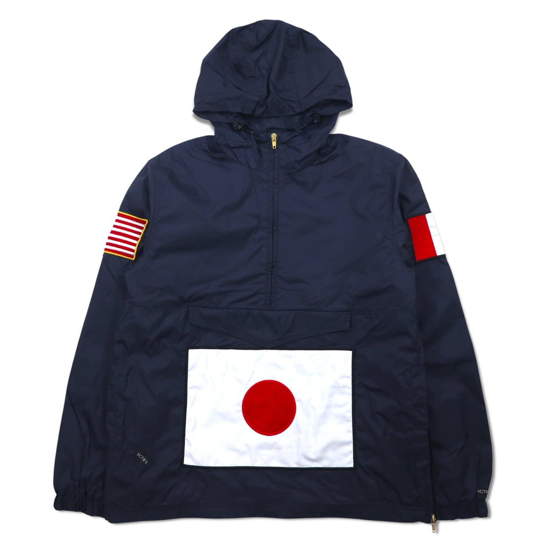 VCTRY MCMXCV ( 10DEEP ) アノラックパーカー S ネイビー 日本国旗 ワッペン